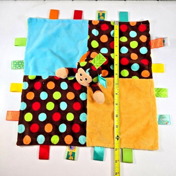 Mary Meyer Taggies Monkey 13x13 Security Blanket Lovey Toy Soft Baby Comforter - Picture 4 of 10